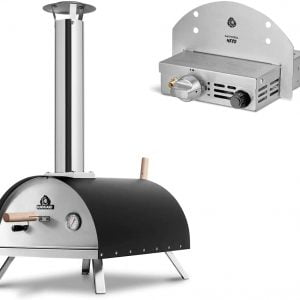 burnhard four à pizza à bois/pellets avec option bruleur gaz alternative ooni